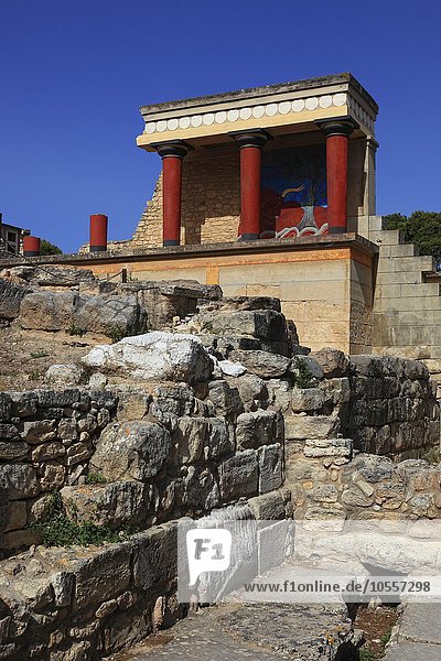 Die Bastion  Palastanlage der Minoer  Knossos  Kreta  Griechenland  Europa