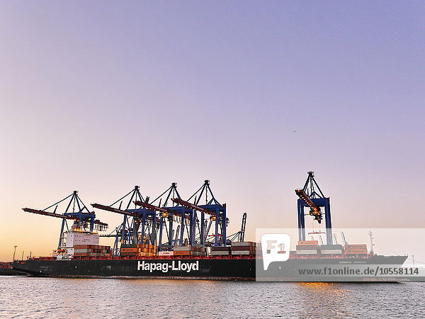 Containerterminal Burchardkai  Hamburg Harbour  Hamburg  Germany  Europe