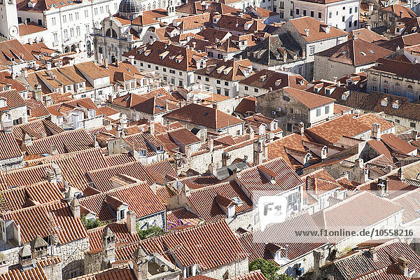 Luftaufnahme des Stadtbilds von Dubrovnik  Kroatien  Kroatien