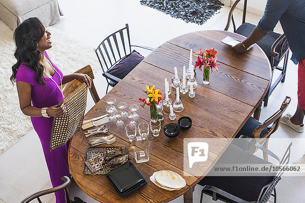 am Tisch essen Tischset Zimmer Tisch