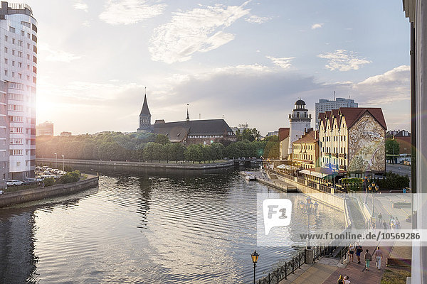 Stadtansicht Stadtansichten Ufer Kaliningrad Russland