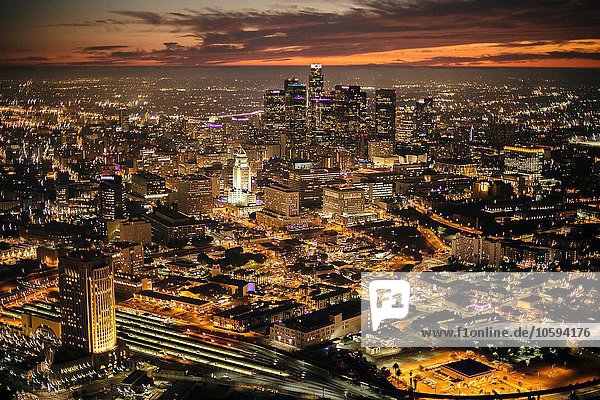 Luftaufnahme von Los Angeles  Kalifornien  USA