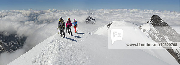 Schweiz  Westberner Alpen  Bergsteiger in der Region Balmhorn