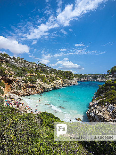 Spanien  Balearen  Mallorca  Blick auf die Bucht Calo des Moro