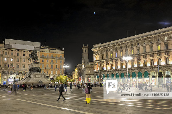 Italy  Milan  Cathedral Square at night