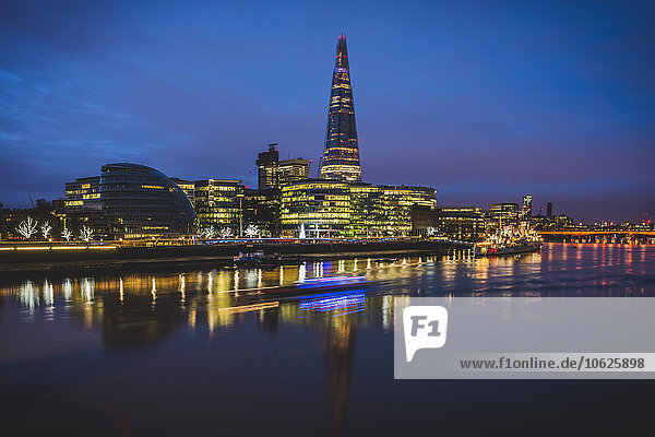 United Kingdom  England  London  Skyline with Townhall and The Shard in the evening