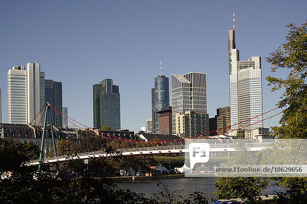 Deutschland  Frankfurt  Finanzbezirk und Main
