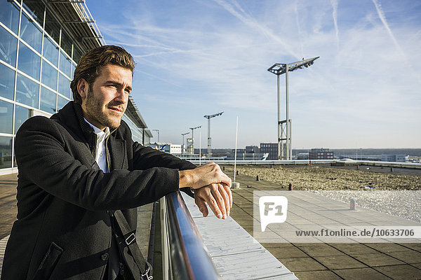 Germany  Frankfurt  Young businessman at the airport