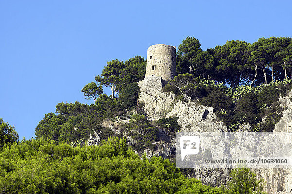 Italy  Capri  Anacapri  watch tower Torre della Guardia