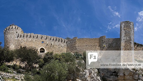 Castell de Santueri  auf dem Puig de Santueri  Felanitx  Mallorca  Balearen  Spanien  Europa