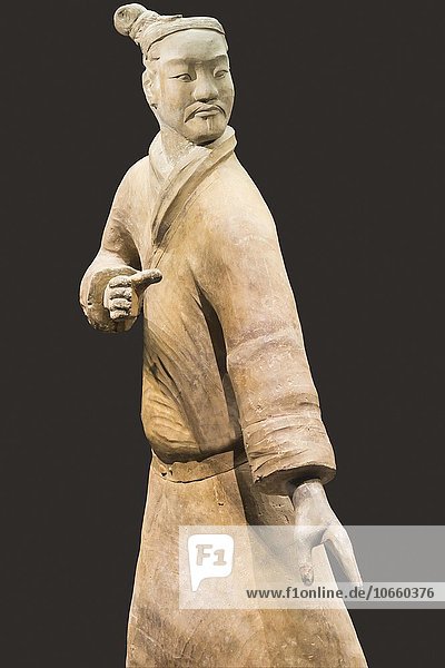 Museum der Terrakotta-Armee  stehender Bogenschütze  Mausoleum Qín Shihuángdìs  Xian  Provinz Shaanxi  China  Asien