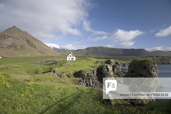 Kleines einzelnes Haus  Arnarstapi  Island  Europa