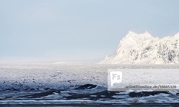 Europa Winter über Ansicht Februar Island Nordeuropa