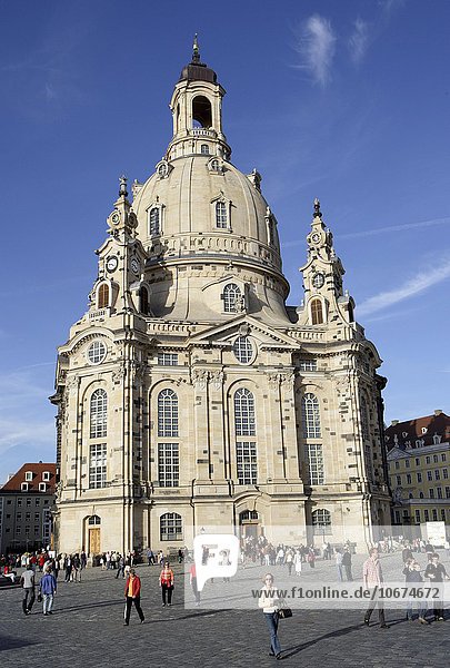 Frauenkirche  Neumarkt  Altstadt  Dresden  Sachsen  Deutschland  Europa