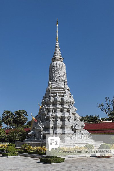 Stupa für König Ang Duong  Silberpagode  Königspalast  Phnom Penh  Kambodscha  Asien