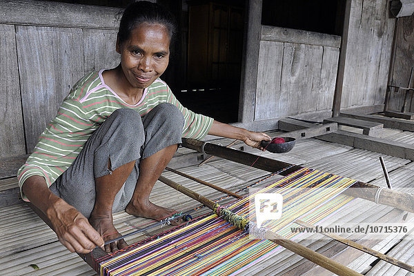 Indonesia  Flores island  Luba village  weaving