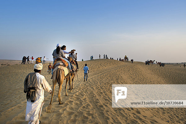 India Rajasthan Jaisalmer camel ride desert