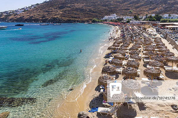 Griechenland  Kykladeninseln  Insel Mykonos  Strand Psarou