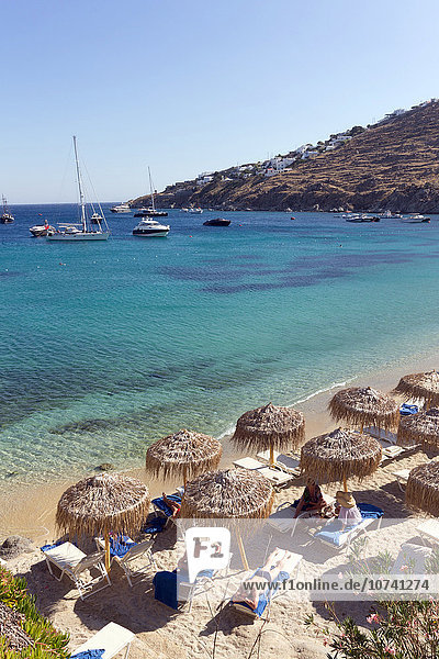 Greece  Cyclades Islands  Mykonos Island  Psarou beach