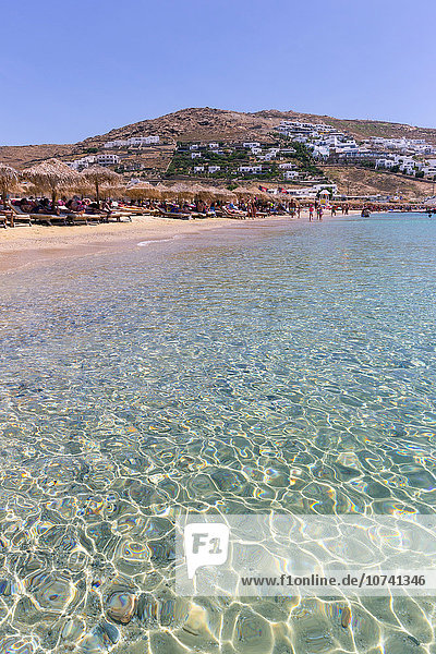 Griechenland  Kykladeninseln  Insel Mykonos  Strand Elia
