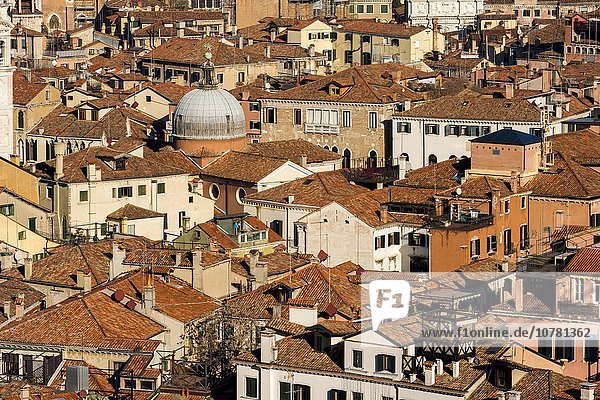 View over the rooftops of the historic centre  Venice  Veneto  Italy  Europe