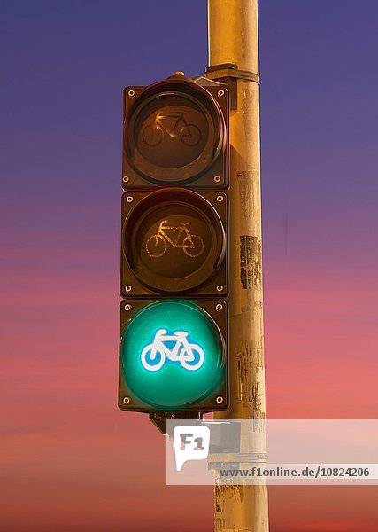 Ampel für Fahrräder  grünes Signal