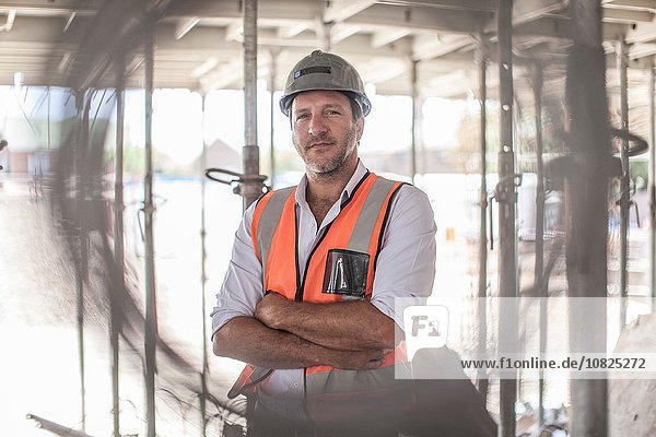 Portrait of site foreman on construction site