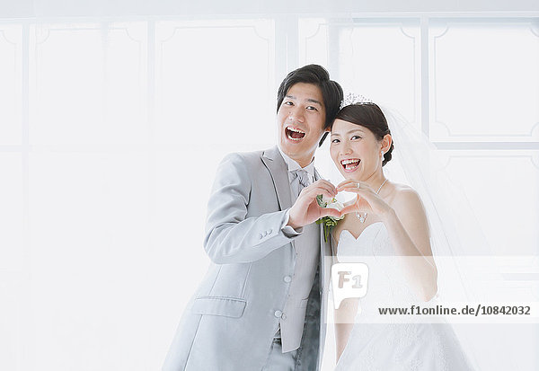 Japanische Braut und Bräutigam