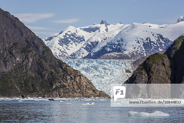 Scenic views of the south Sawyer Glacier in Tracy Arm-Fords Terror Wilderness Area in Southeast Alaska  United States of America  North America