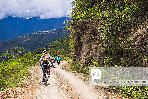 Cycling Death Road  La Paz Department  Bolivia  South America