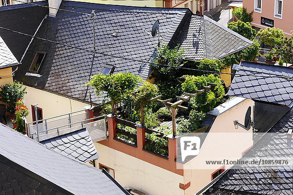 Roof top terrace  Lieser  Rhineland-Palatinate  Germany  Europe