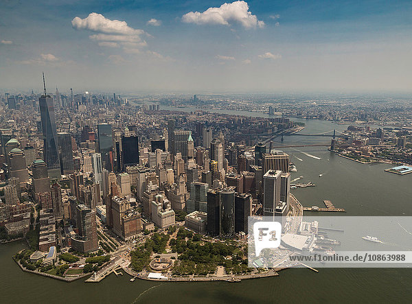 Luftaufnahme von New York City  USA