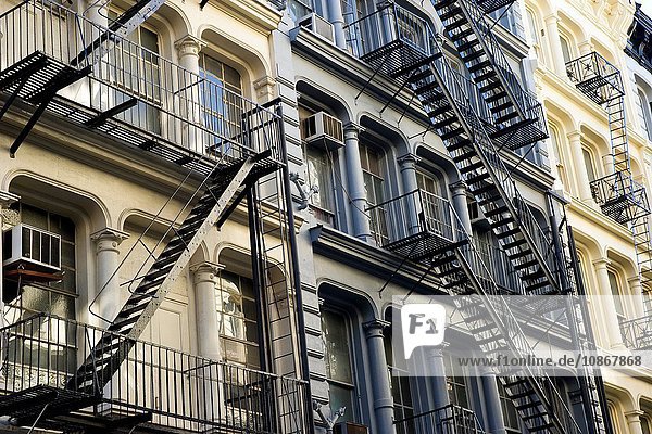 Feuerleitern in SoHo Manhattan New York City USA