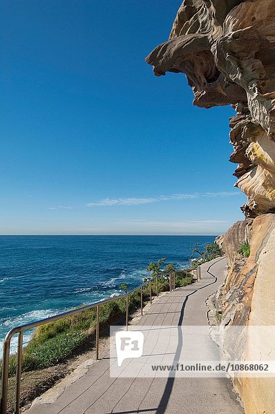 Pfad entlang der Klippen von Bronte Beach Sydney New South Wales Australien