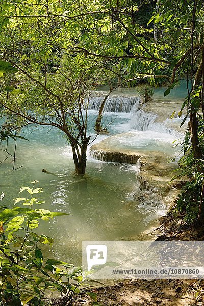 Wasserfall und Bach Luang Prabang Laos