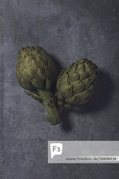 Studio shot of artichokes