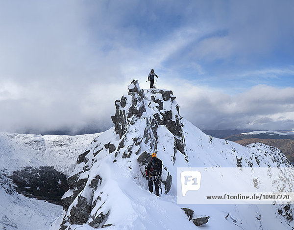 Scotland  Glencoe  Beinn a'Bheithir  mountaineering in winter