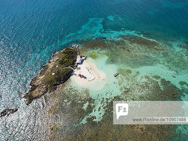 West Indies  Antigua and Barbuda  Antigua  Prickly Pear Island  beach