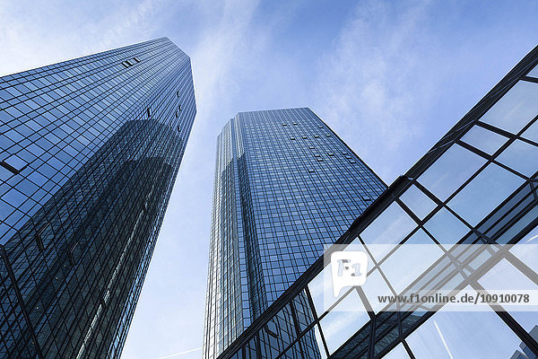 Deutschland  Frankfurt  Fassaden von Hochhäusern der Deutschen Bank