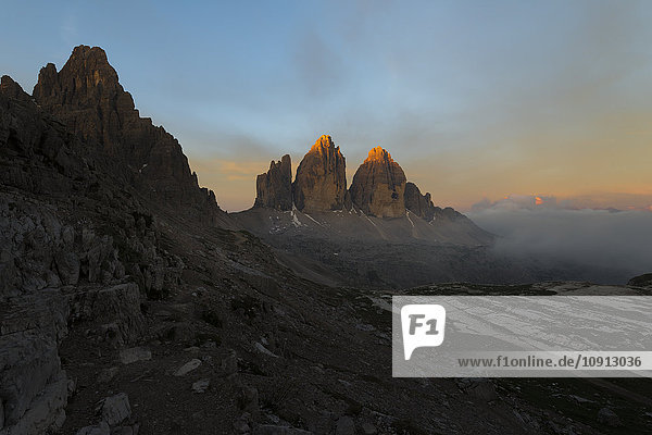 Italien  Sextner Dolomiten  Naturpark Tre Cime  Paternkofel und Tre Cime di Lavaredo