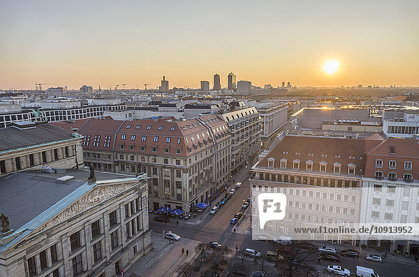 Germany  Berlin  city view at sunset