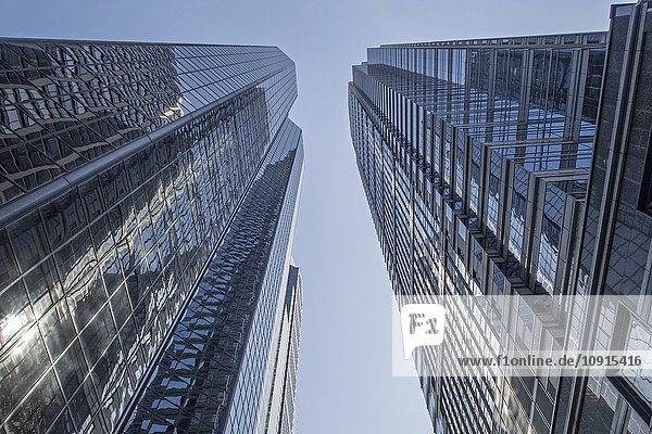 USA  Philadelphia  Two skyscrapers from below