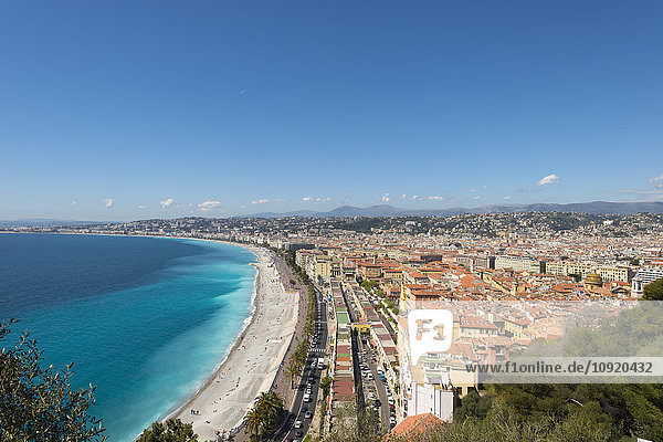 France Provence-Alpes-Cote d'Azur Nizza coastal town and beach