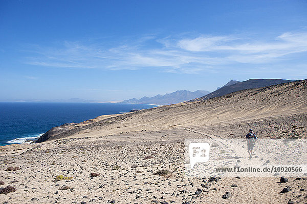 Spain  Canary Islands  Fuerteventura  hiking trail to Punta Pesebre
