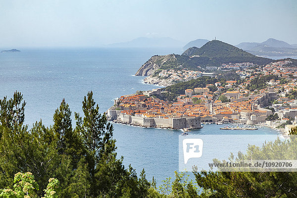 Kroatien  Dubrovnik  Blick auf die Stadt von oben