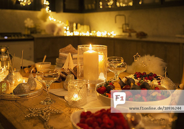 Candlelight Christmas table