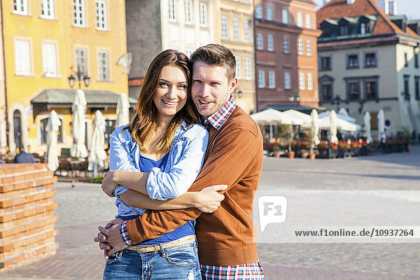 Portrait of happy mid adult couple in Warsaw
