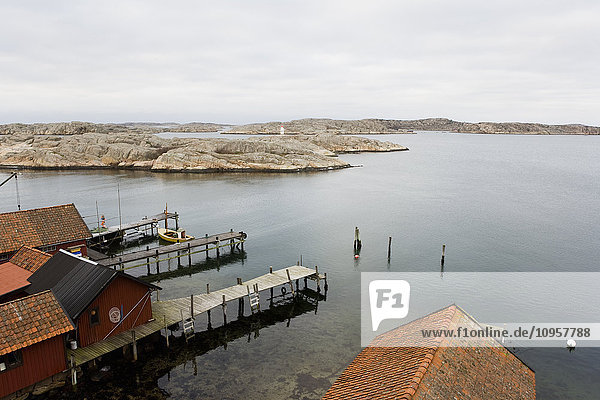 Ein kleiner Fischereihafen  Schweden.