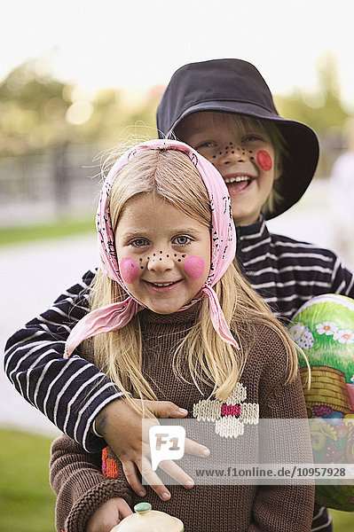 Children dressed up as an Easter witch  Sweden.