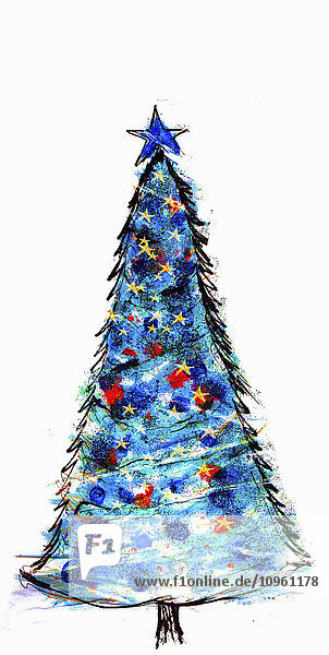 Blauer Weihnachtsbaum